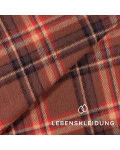 Organic Flannel - Brown-Red checked