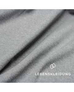 Organic RIB 2x1 (Cuff fabric) - Grey marl - light