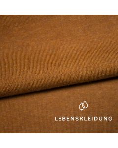 Organic Sweater knit fabric brushed - Copper Marl