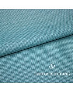 Organic Transposed Twill - Natural-Teal