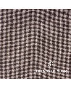 Tessuto di lino - Nero bianco pied-de-poule