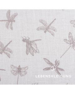 Linen fabric - dragonfly nature