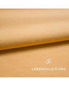 Bio Tissu Jersey élastique - Creamy Yellow Marl