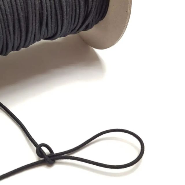 Organic Rubber cord - 40% Organic Cotton 60% Natural Rubber -  for light to medium heavy fabrics - 2,2mm Diameter -  Ecru  