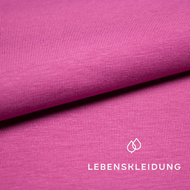 Bio Tissu Jersey élastique - Fuchsia Pink