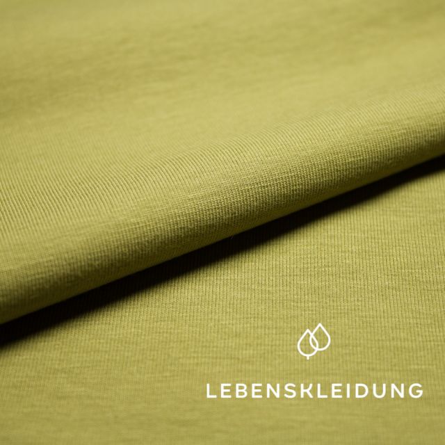 Organic Stretch Jersey fabric - Golden Hay