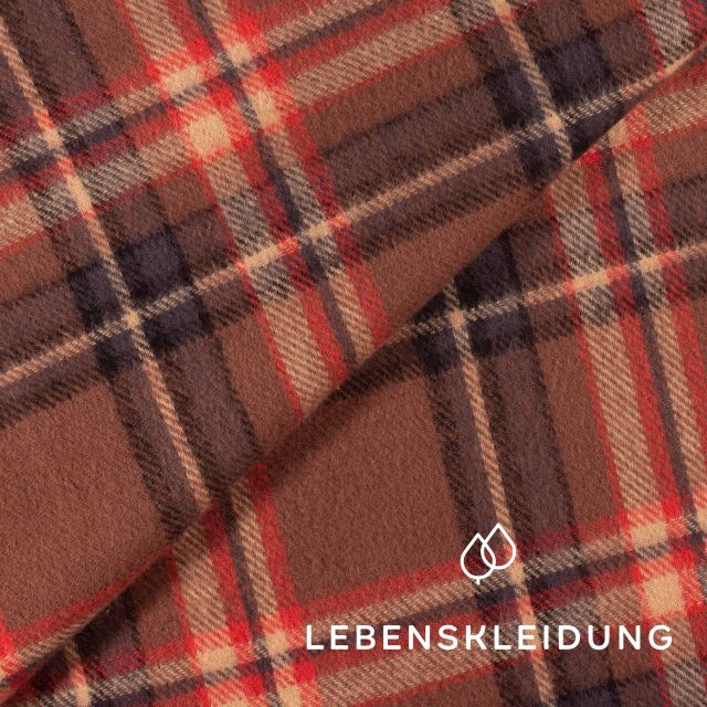 Bio Flanelle - Brown-Red checked