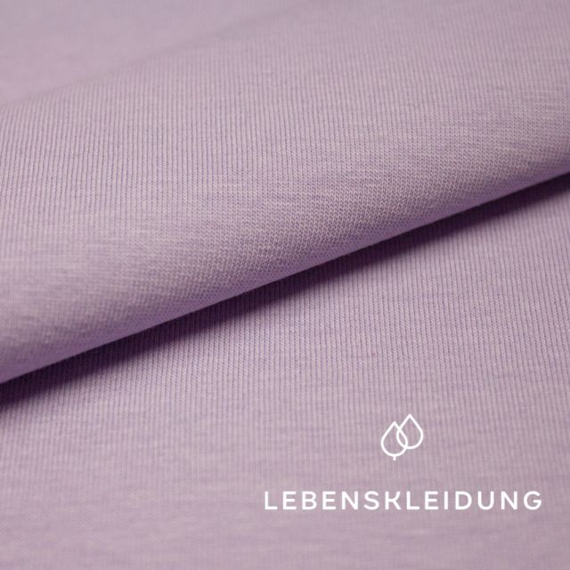 Organic Stretch Jersey fabric - Faded Lavender