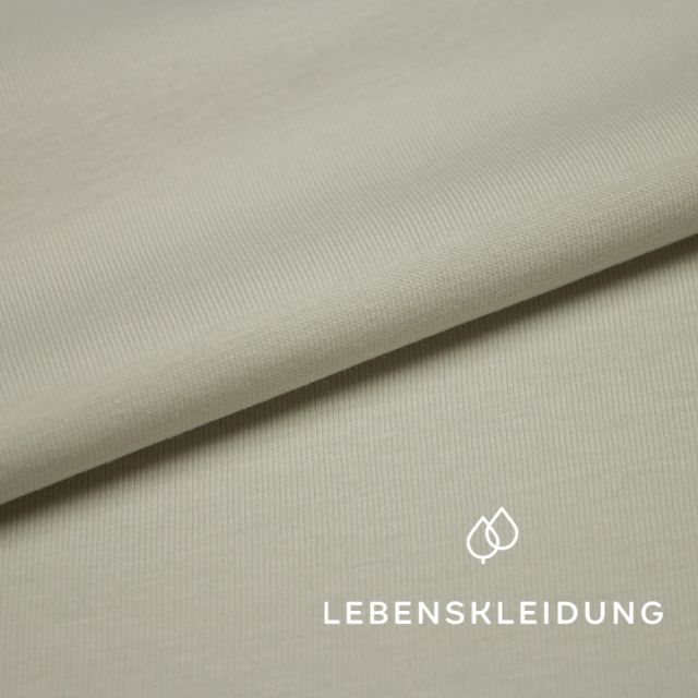 Organic Stretch Jersey fabric - Soft Gray