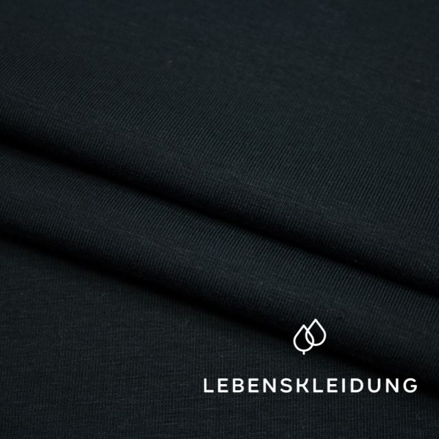 Organic Stretch Jersey fabric - Black