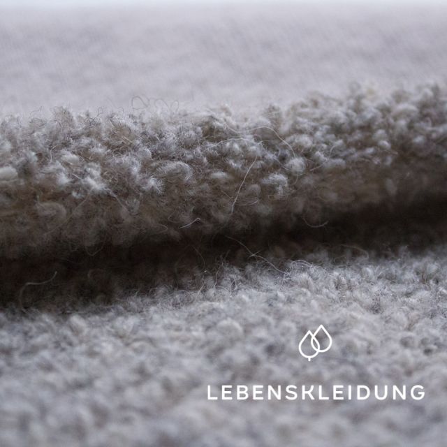 Tela orgánica elbwolle™ Wool Cotton Sweat - Grey Marl
