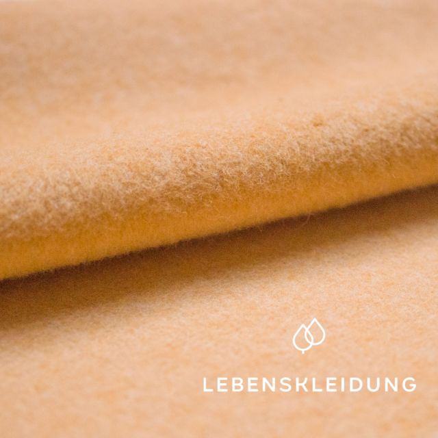 Organic Fleece fabric - Creamy Yellow Marl