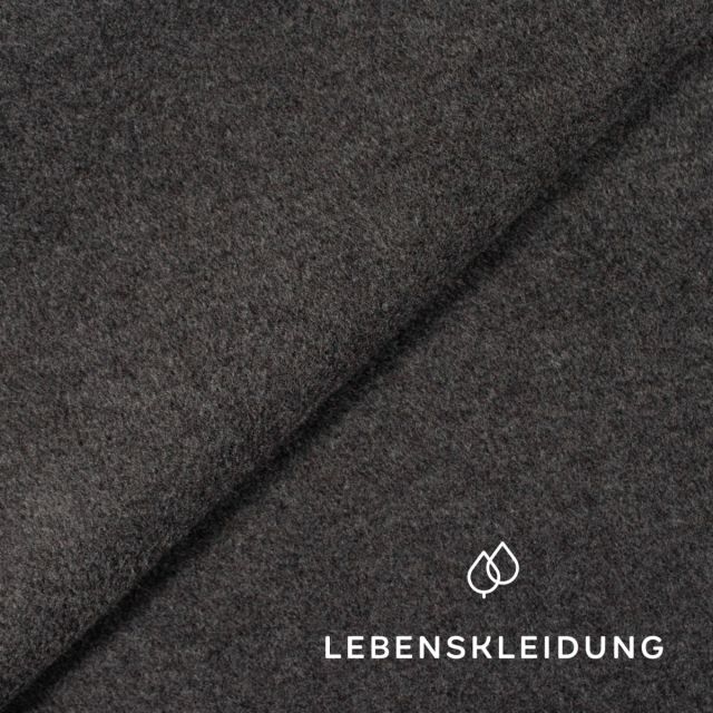 Organic fleece fabric - black mottled