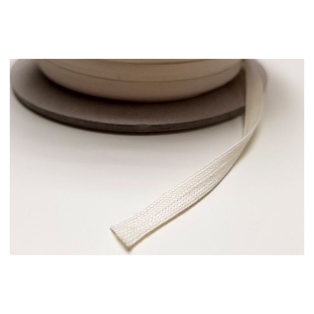Tela orgánica Plaited band - 100% algodón orgánico controlado orgánico -  adecuado para telas de peso ligero a medio -  Ecru   - 6mm