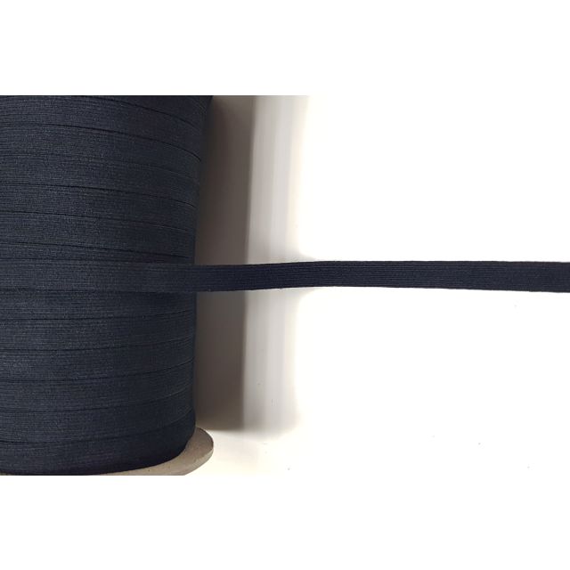 Tela orgánica Banda de goma elástica - 60% algodón orgánico 40% caucho natural -  adecuado para telas de peso ligero a medio - 10 mm -  Negro  