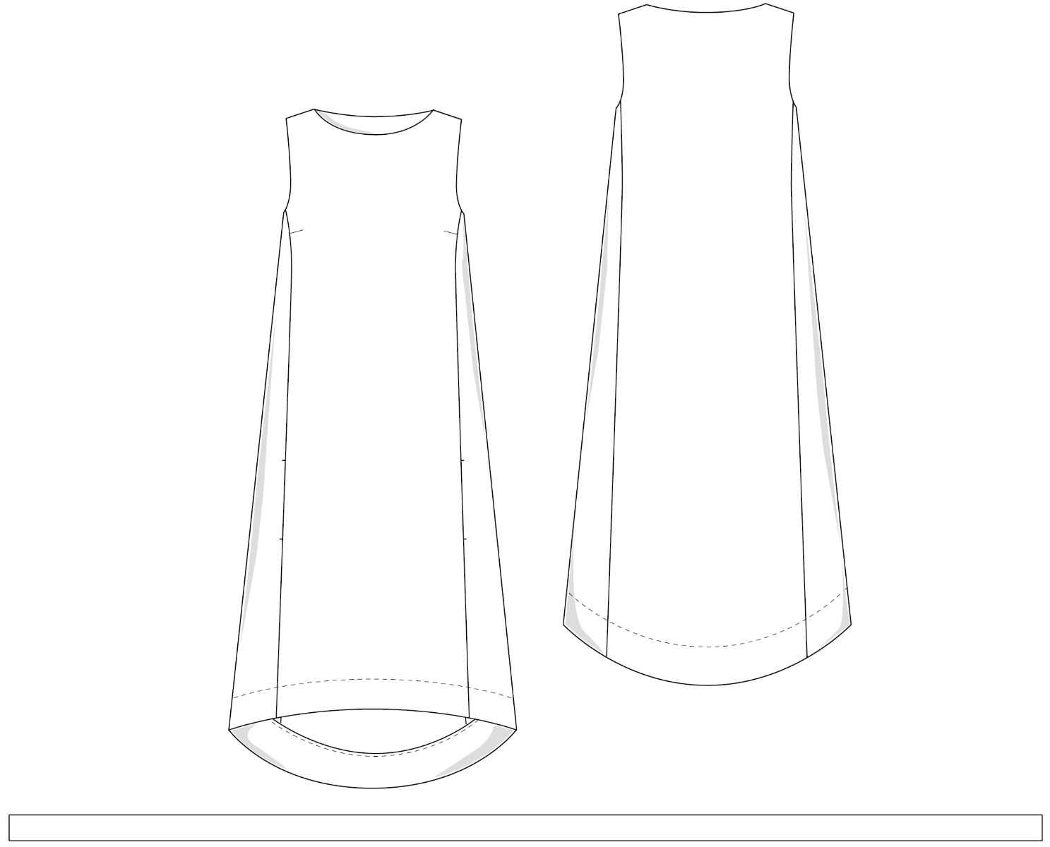 Technische Zeichnung A Linien Kleid
